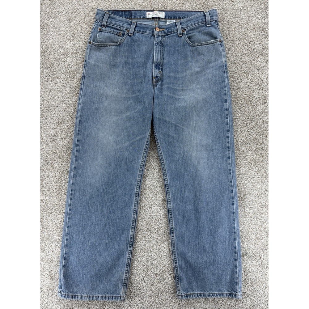 Vintage Levis Signature Straight Jeans Mens 32x30 Blue Relaxed Work Worn Y2K '05